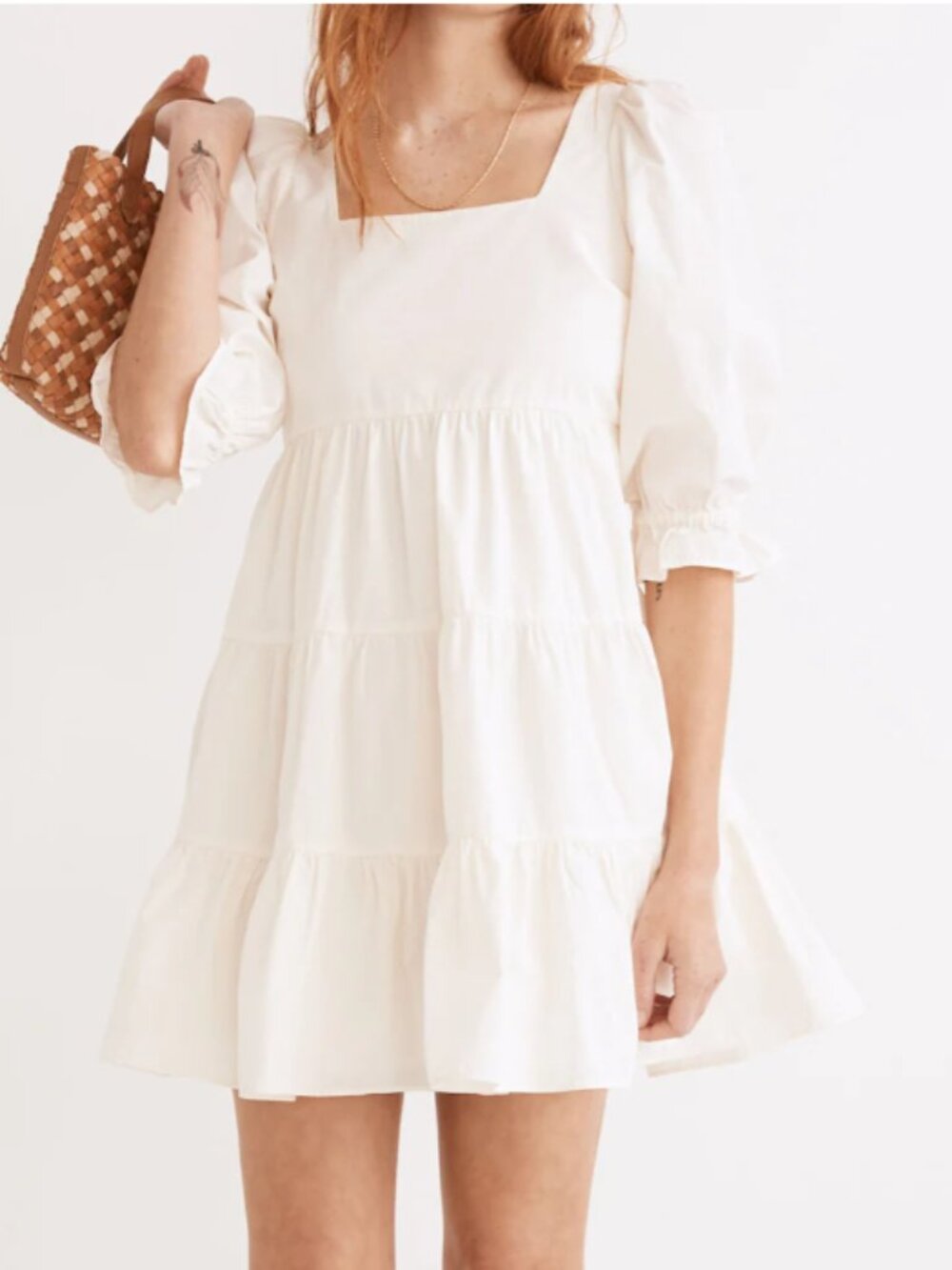 Madewell Poplin Lizzie Babydoll Dress Size 8
